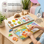 Montessori Beschäftigungsbuch mit sensorischen Elementen