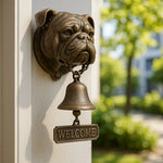 Willkommensglocke mit Schäferhund-Design – Elegante Wandglocke aus Bronze
