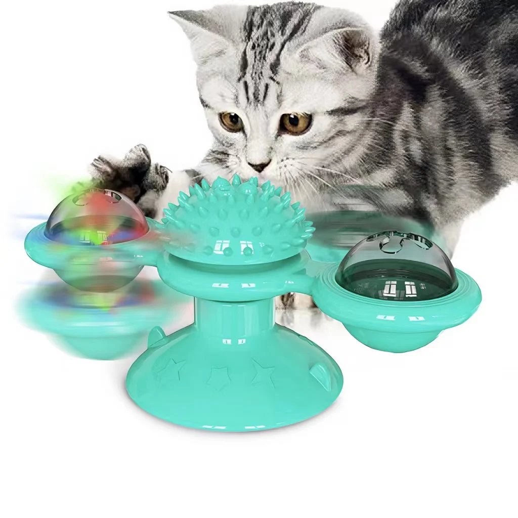 Interaktives Katzenspielzeug mit LED und Katzenminze