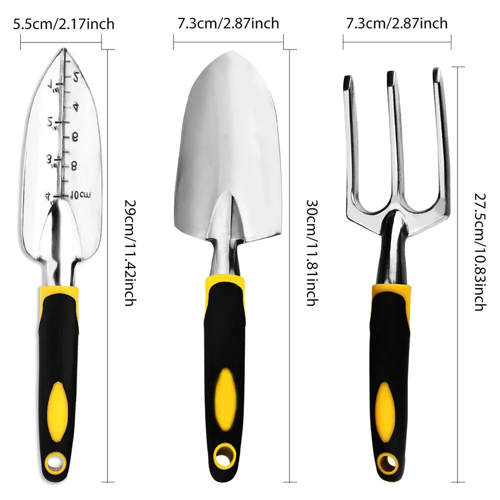 Versatile Stainless Steel Garden Tool Set | Includes Hand Protection
