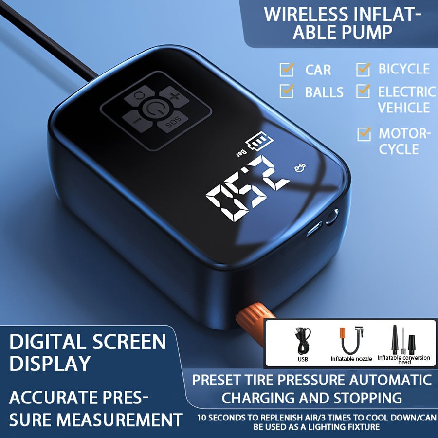 Comfortable Mini-Compressor with LED Lighting and Digital Display