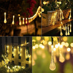 Solar-Lichterkette mit Wassertropfen-Design – 8 Modi
