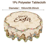Festive Table Runner for Easter | Charming Bunny and Flower Patterns