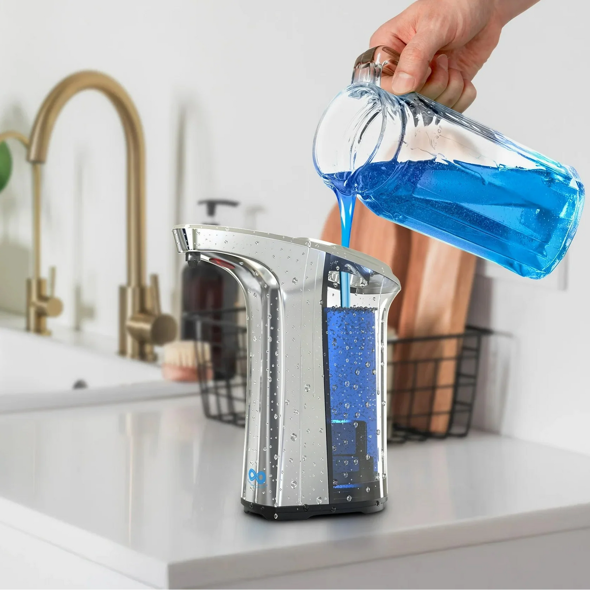 Touchless Soap Dispenser with 500ml Capacity for Kitchen and Bathroom