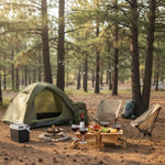 Compact Folding Table with Wine Glass Holder for Outdoor Adventures