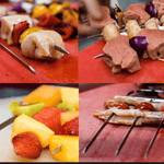 Edelstahl Grillspieße mit praktischer Schaufel (3er Set)