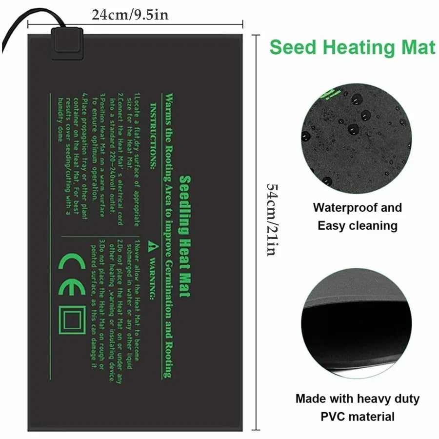 ThermoGrow Heating Mat for Young Plants | 220V EU Plug | 4 Sizes