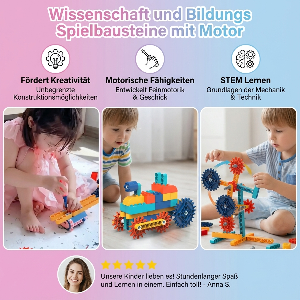 Motorisierte Spielbausteine für Wissenschaft und Bildung