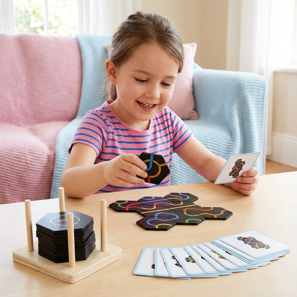 Pädagogisches Puzzle für Familien – Lernspiel mit Wegfindern