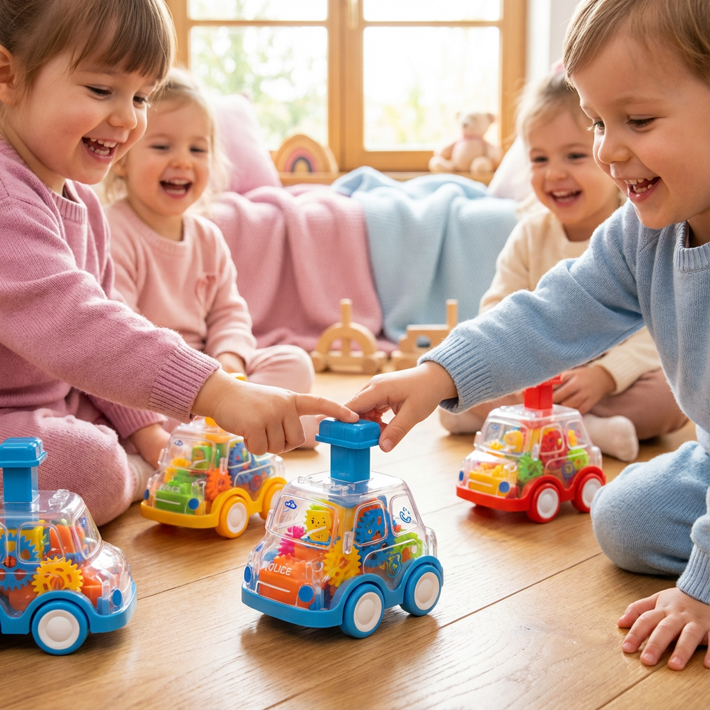 Zahnrad Spielautos – Fahrzeug mit Drück-Mechanismus
