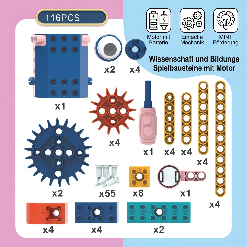 Motorisierte Spielbausteine für Wissenschaft und Bildung