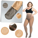 Warming fleece tights for stylish winter days
