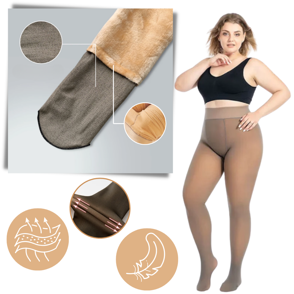 Warming fleece tights for stylish winter days