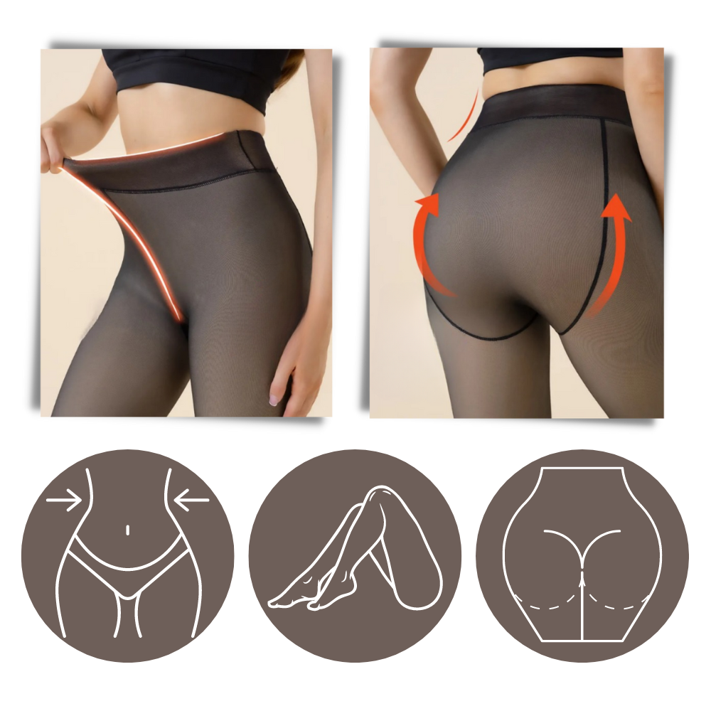 Warming fleece tights for stylish winter days