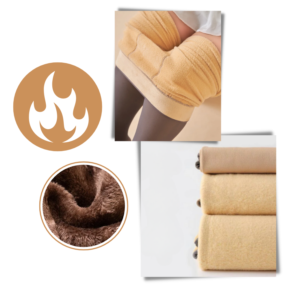 Warming fleece tights for stylish winter days