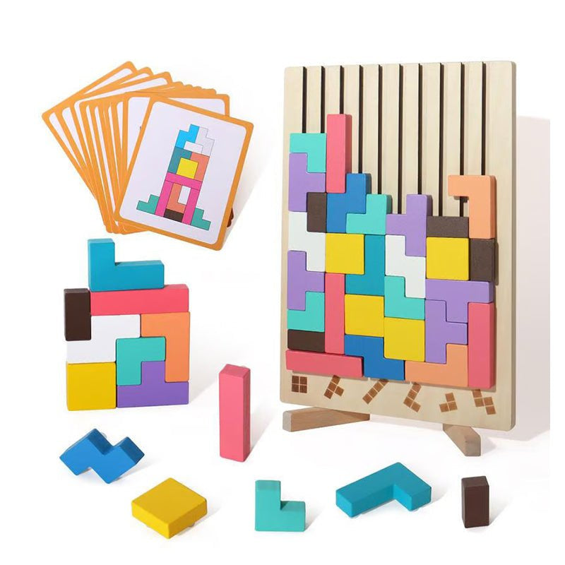 Familienfreundliches 3D Holzpuzzle für kreatives Spielen