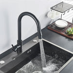 SmartFlow | Elegante berührungssensitive Küchenarmatur mit flexiblem Schlauch