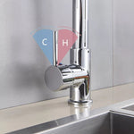 Küchenarmatur mit ausziehbarem Wasserhahn, 360° drehbarem Auslauf und Dual-Modus Sprühkopf