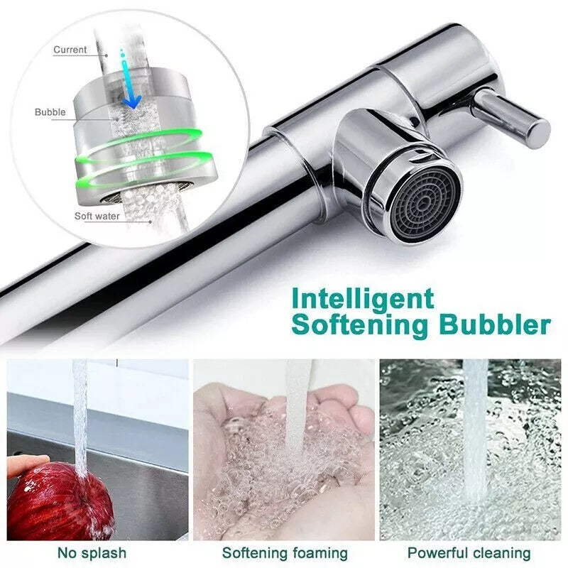 Küchenarmatur mit ausziehbarem Wasserhahn, 360° drehbarem Auslauf und Dual-Modus Sprühkopf