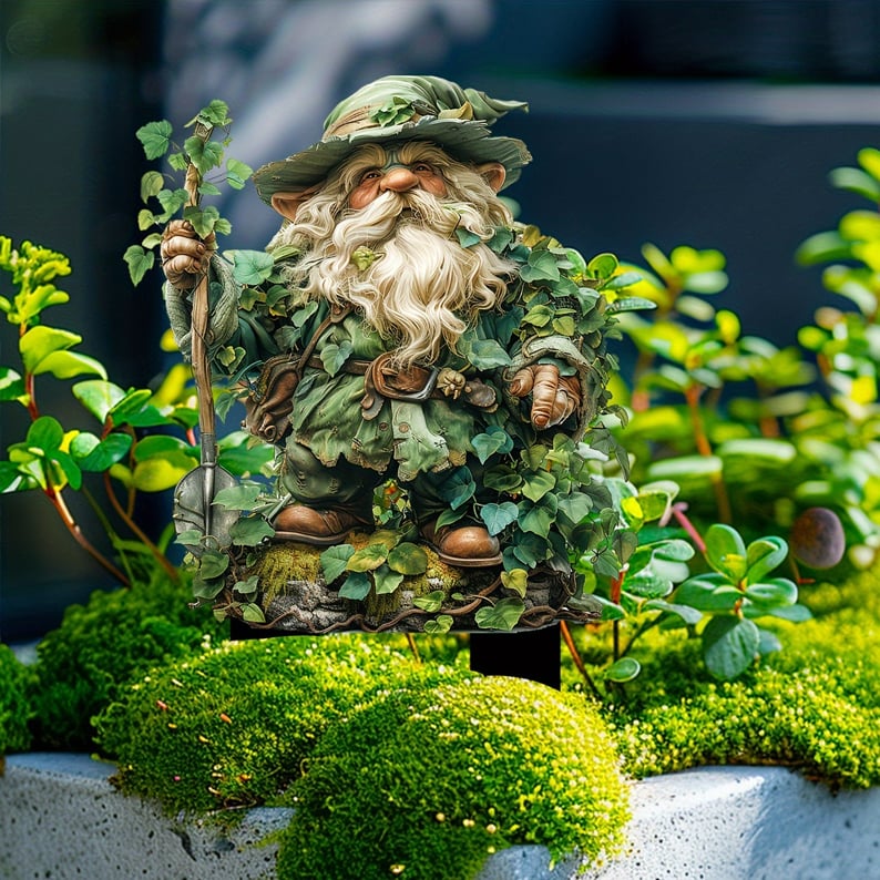 Zauberhafter Gartenstecker mit Naturmotiv aus Acryl