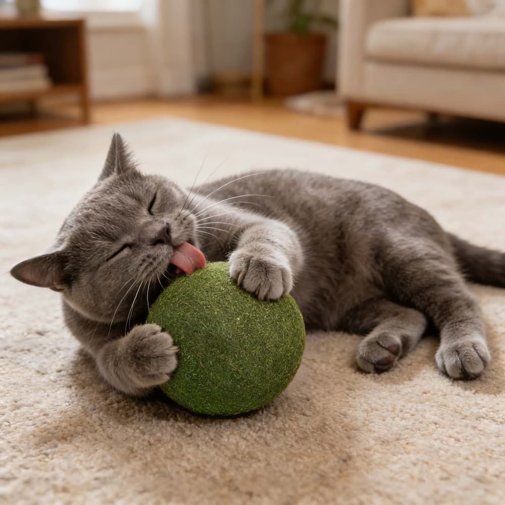 Catnip Balls for Playful Dental Care