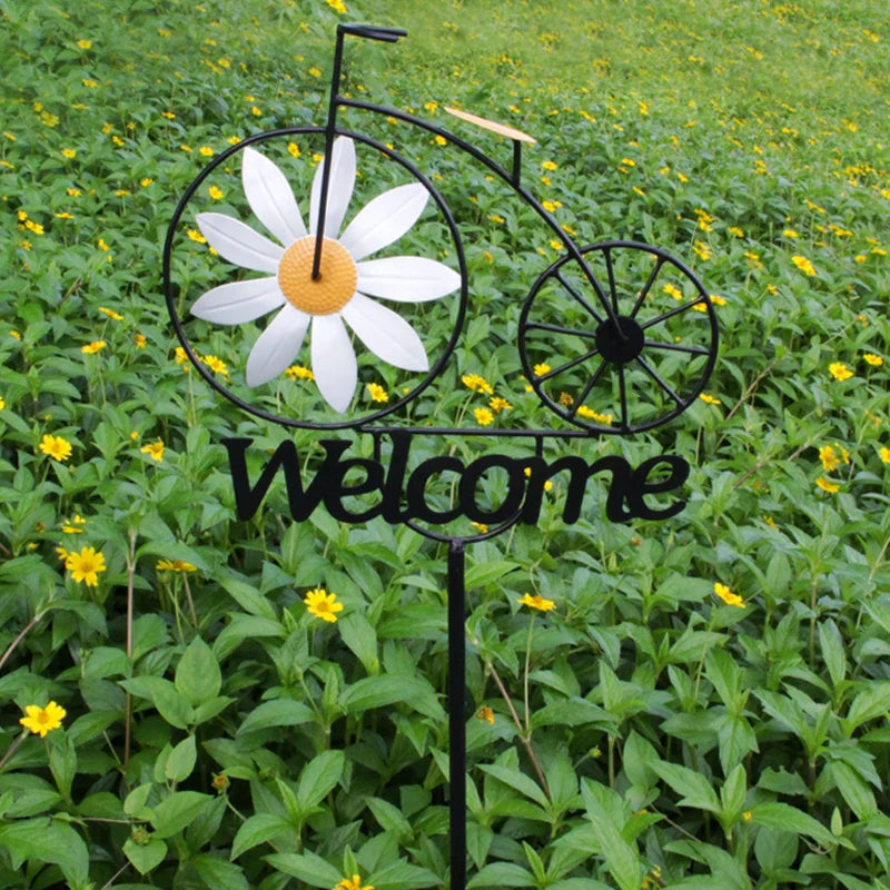 LUMENBLÜTE Garden Wind Spinner | Robust Metal Construction | Weather-Resistant | Creative Garden Decoration