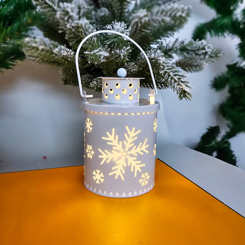 Elektronische Weihnachtskerze mit flackerndem LED-Licht – Dekorativer Eisenständer für drinnen