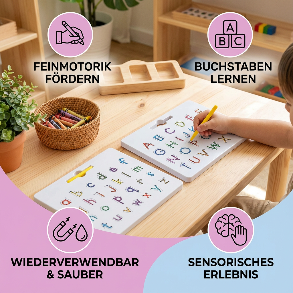 Magnetisches Schreibbrett für pädagogisches Lernen mit Kugeln