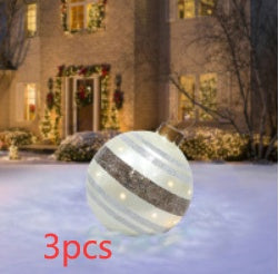 Aufblasbarer Weihnachtsball für den Außenbereich 60 cm – Wetterfeste PVC-Dekoration