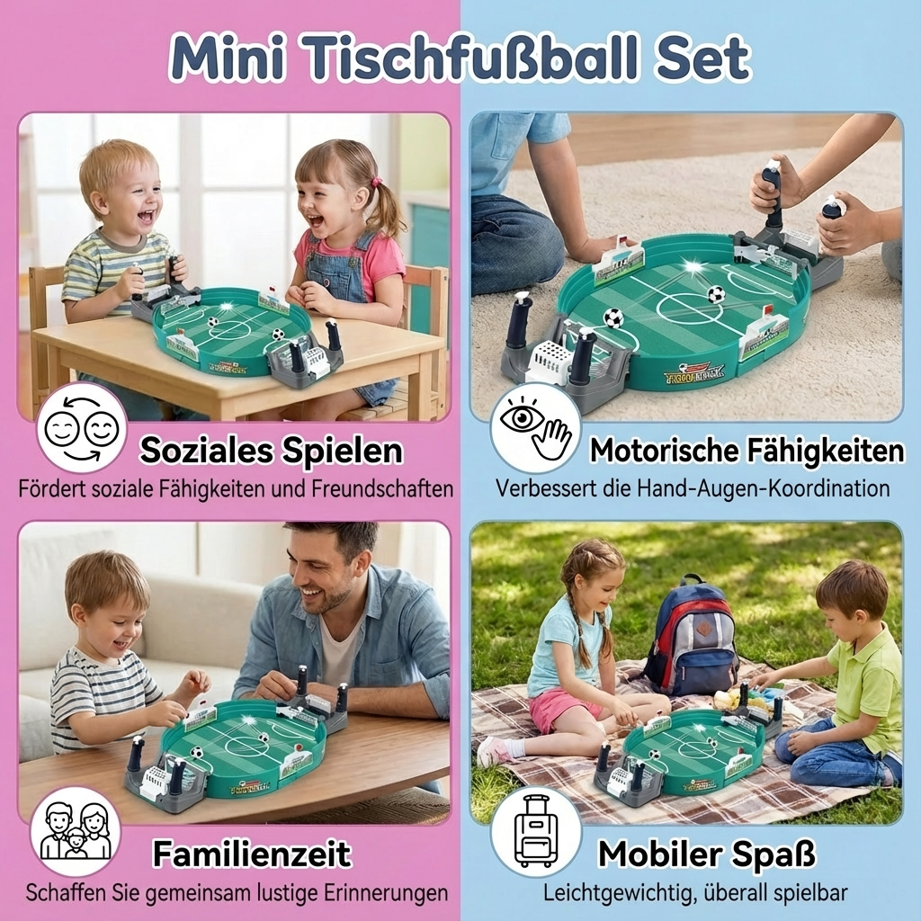 Komplettes Mini Tischfußballspiel Set