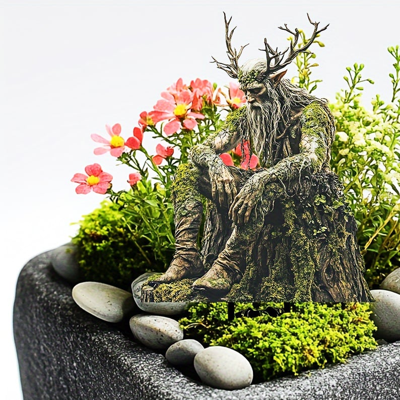Zauberhafter Gartenstecker mit Naturmotiv aus Acryl