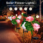 Sonnenblüten Gartenleuchte | Elegantes Lotusdesign | Wetterfest