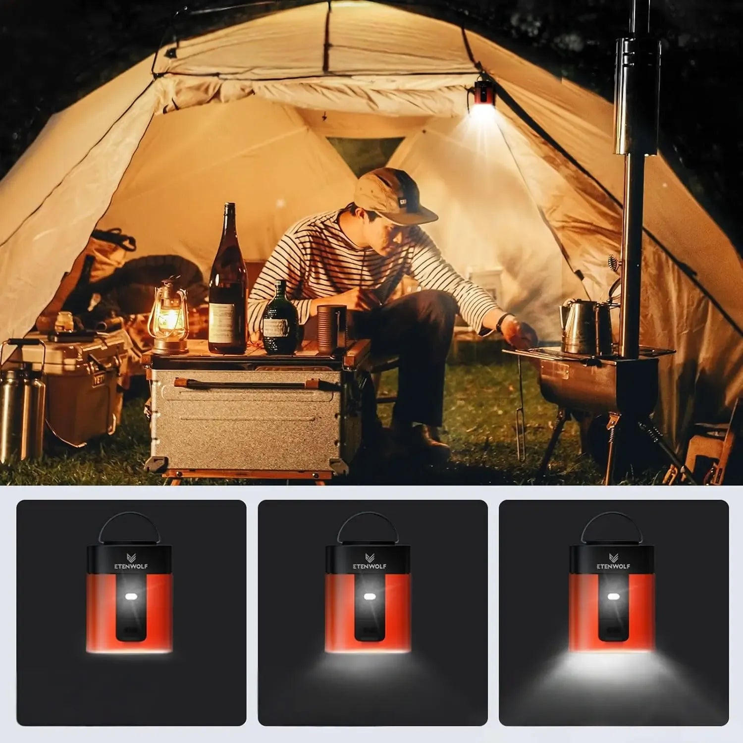 Comfortable Mini Air Pump with 2600 mAh Battery and LED Light