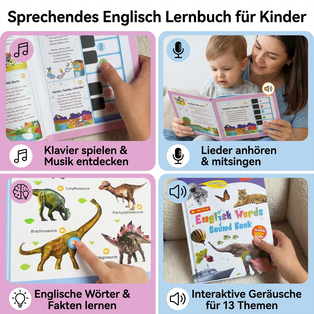 Englisch Lernbuch für Kinder mit sprechenden Funktionen