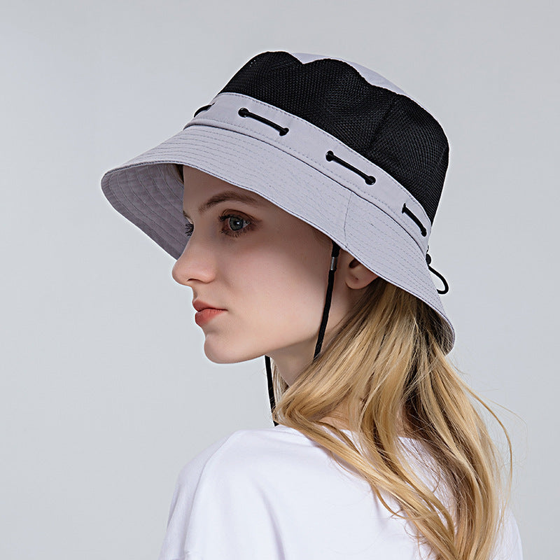 Luftiger Sonnenhut für Damen mit Verstellbarem Kinnband