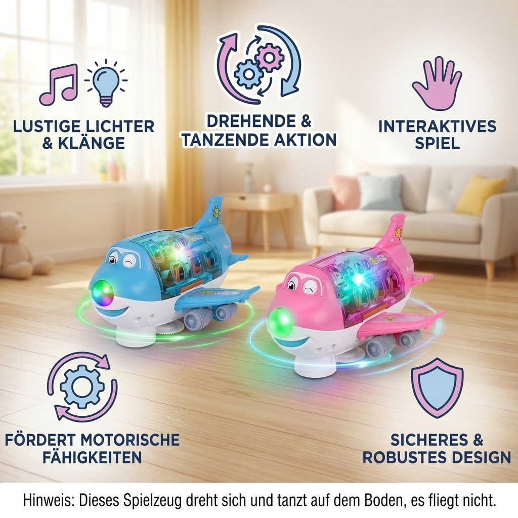Flugzeug Spielzeug mit Tanzfunktion – Lustiges Kinder Spielzeug