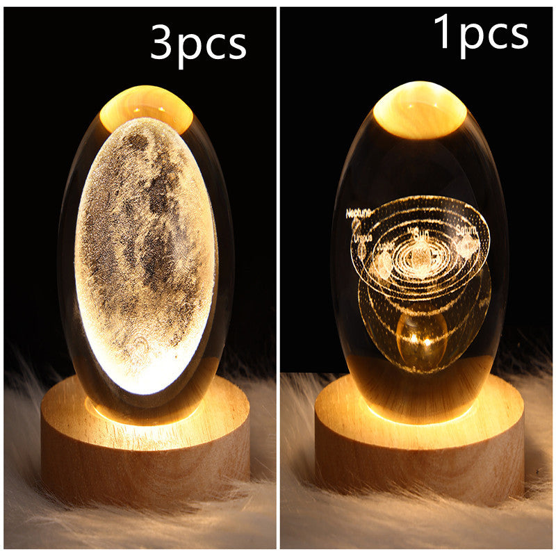 3D Kristalllicht mit LED für eine entspannte Atmosphäre