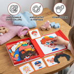 Lernpuzzle für Kinder zur Entwicklung von Gesichtsausdrücken