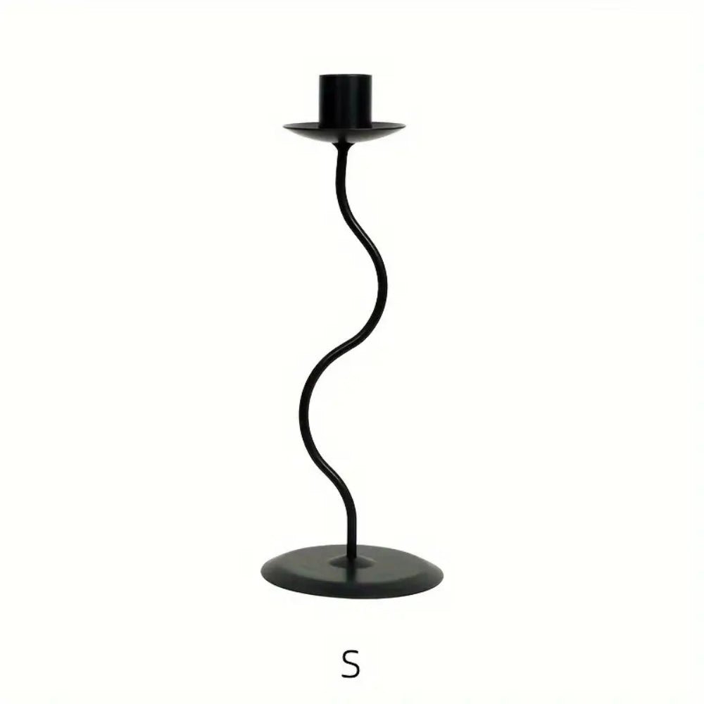 Eleganter Wellenförmiger Kerzenhalter aus Eisen für Ihr Zuhause