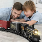 Electric Christmas Train Set with Adjustable Tracks for Festive Decor