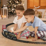 Electric Christmas Train Set with Adjustable Tracks for Festive Decor