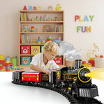 Electric Christmas Train Set with Adjustable Tracks for Festive Decor