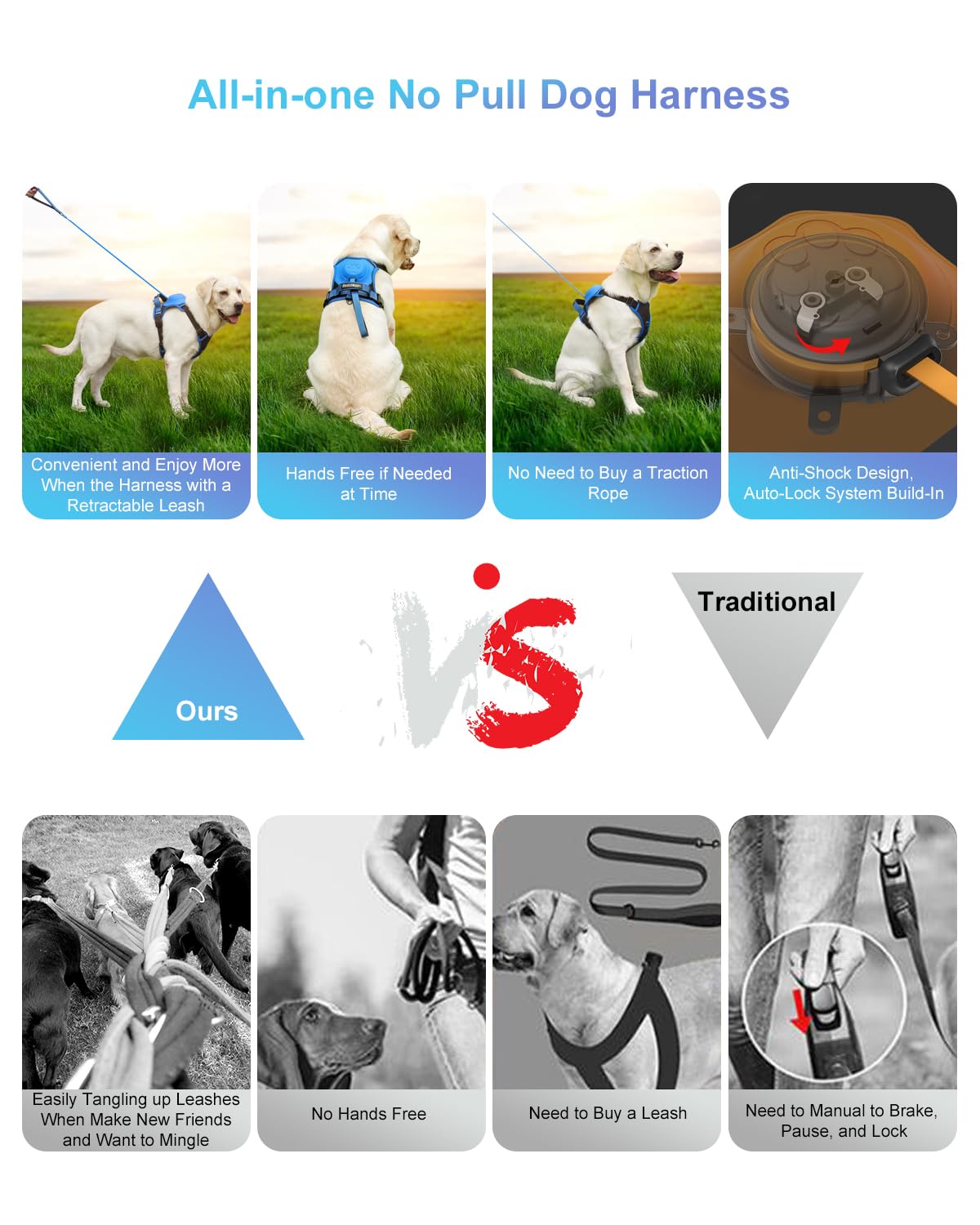 FlexiLeash | All-in-One Hundegeschirr mit einziehbarer Leine