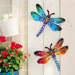 Dynamic 3D Wrought Iron Dragonfly Wall Decor