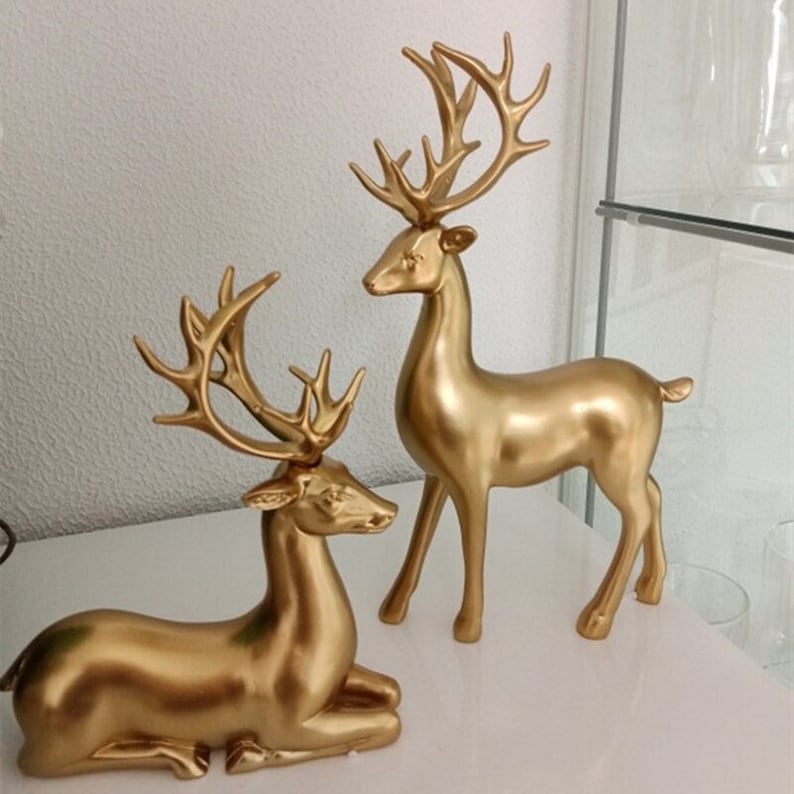 Elegante Goldene Reh-Figuren für Ihr Zuhause