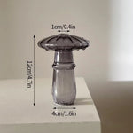 Elegant Mushroom Glass Vase for Hydroponics and Decoration