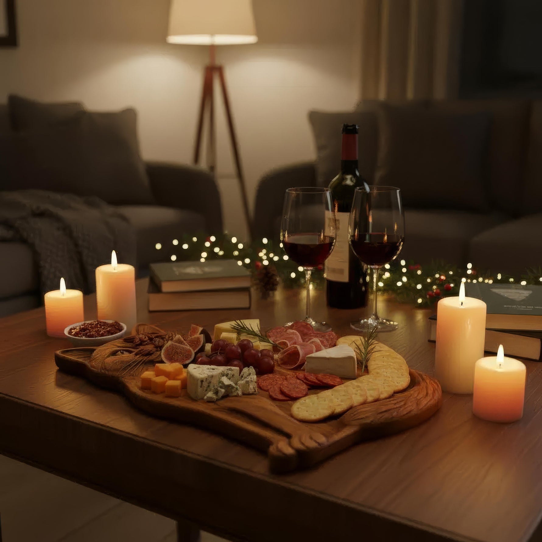 Cat Love on the Table – Elegant Wooden Serving Board