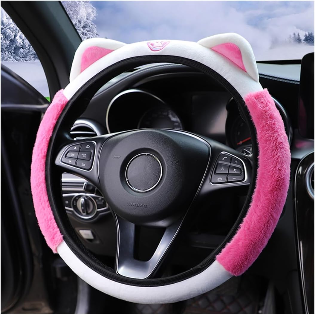Cozy Steering Wheel Cover with Playful Ear Design