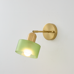Farbenfrohe Glas Wandleuchte im Bauhaus-Stil