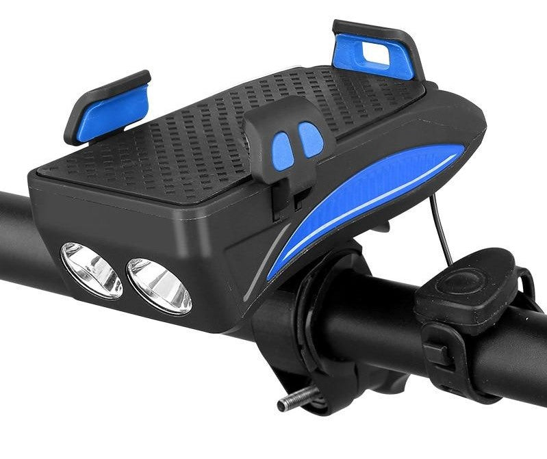 FahrRadPro | Multifunktionales Fahrradzubehör – Halterung, Powerbank, LED-Beleuchtung und Hupe